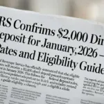 Federal Government Confirms $2,000 Payments for January 2026